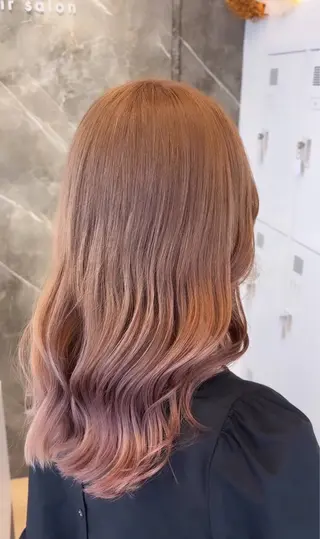 カラー 韓国レイヤー艶カラー ブリーチ otohaのヘアスタイル