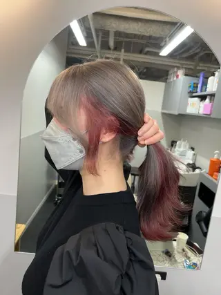 ロング カラー 顔まわりの神様✨ 透明感カラー藤嶋秀幸のヘアスタイル