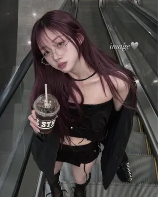カラー 韓国風ヘア🎀 Kurumiのヘアスタイル