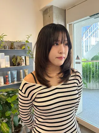 ミディアム ラフで可愛いヘア 🐈⬛Rukaのヘアスタイル