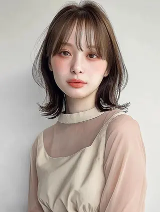 ミディアム カラー レイヤーカット✨ 福井雄登のヘアスタイル