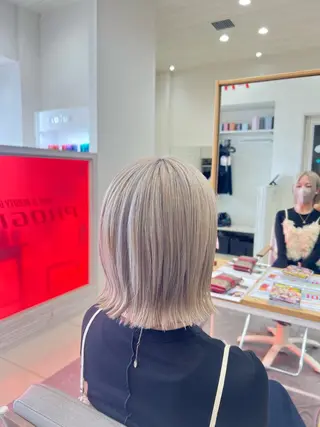 ミディアム カラー 太白区/白髪ぼかし ハイライト/千葉達人のヘアスタイル