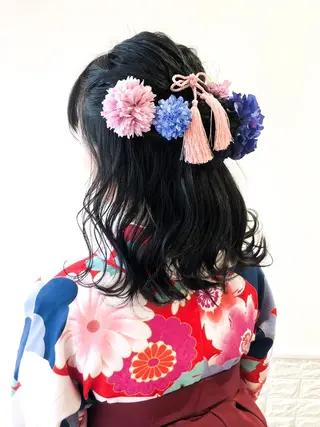 セミロング ヘアアレンジ 🌟透明感カラー🤍 🩵🌟金子直美🧸のその他イメージ