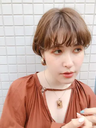 ショート カラー マンツーマン 美容師💚コウブチのヘアスタイル