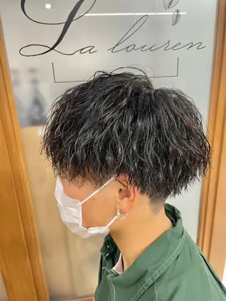 ミディアム パーマ メンズ 立川メンズパーマ職人 店長/小泉文人のヘアスタイル