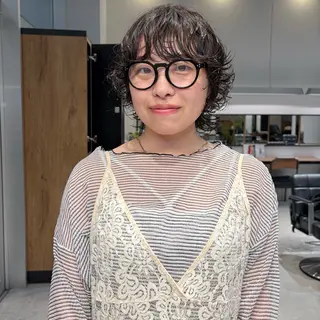 パーマ 透明感カラー✨️ 祖父江冴織のヘアスタイル