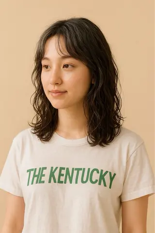 ミディアム パーマ 中田 渚のヘアスタイル