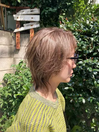 ミディアム 佐藤 健のヘアスタイル