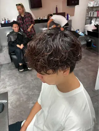 パーマ メンズ パーマ/ フェザー/湘海のヘアスタイル