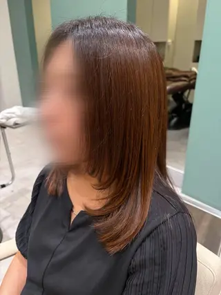 セミロング 田中 梨花のヘアスタイル