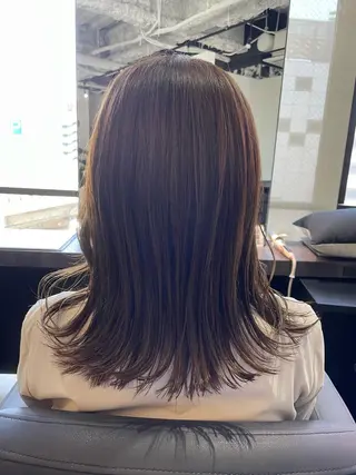 セミロング ショート/脱白髪染め ☆宇﨑悠実のヘアスタイル