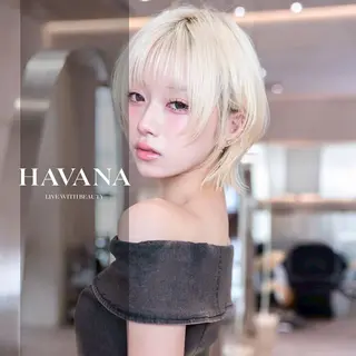 ショート カラー ill HAVANA 【レイヤー/韓国】のヘアスタイル