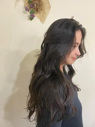 ロング カラー パーマ ネイル 豊橋美容院 ソンリエのヘアスタイル