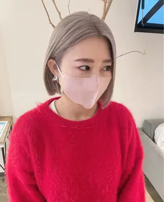 ミディアム カラー ✨艶ブリーチカラー ✨四ノ宮裕己のヘアスタイル