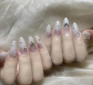 ネイル By moonネイル 🌷ワンホン/韓国風のネイルデザイン