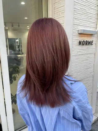 セミロング カラー ブリーチなしダブルカ ラー/経堂/サナ🌱のヘアスタイル