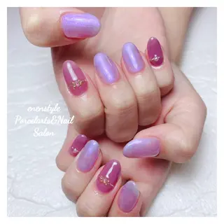 ミディアム ネイル 🐾enen style 🐾のネイルデザイン