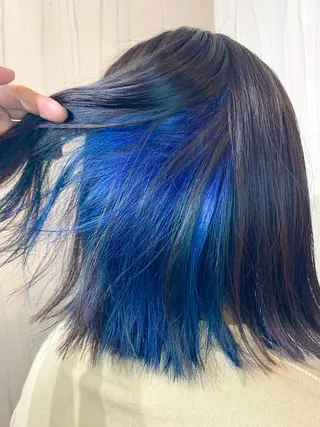 セミロング カラー ヘアアレンジ ✨錦糸町ブリーチ/ ホワイトカラー皇気✨のヘアスタイル