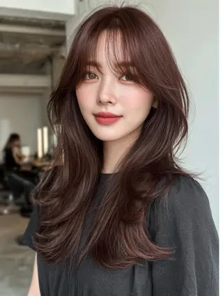 ロング カラー 韓国×艶ハイトーンが かわいい✨️リオ🍒のヘアスタイル