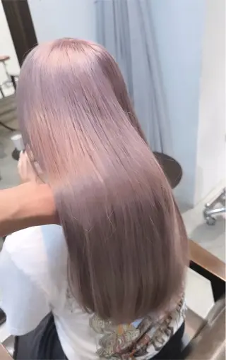 ミディアム カラー パーマ ヘアアレンジ ブリーチカラー🤍 颯馬🐈‍⬛のヘアスタイル