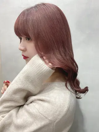 セミロング カラー ヘアアレンジ FAAM Tsuneのヘアスタイル