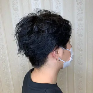 ショート カラー デザインカラー/ エクステ/石坂瀬音のヘアスタイル