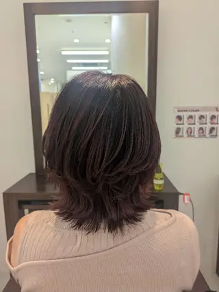 ミディアム カラー Ryu/ハイトーン/ レイヤーカットのヘアスタイル
