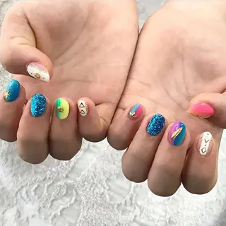 ネイル 渋谷/チップ長さ出し 👑アプレgel-xのネイルデザイン