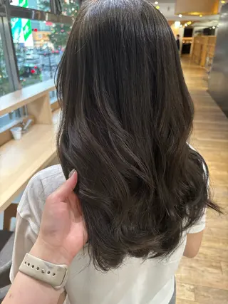 セミロング 🎀暖色カラー🤍 レイヤーカット🎀のヘアスタイル