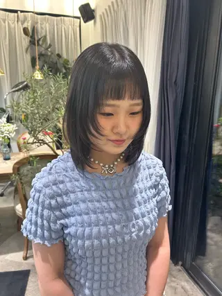ミディアム 田中 陽菜乃のヘアスタイル