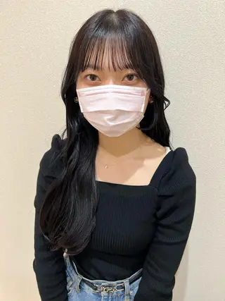ロング カラー 外国人対応 佐久間のヘアスタイル
