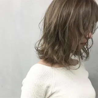 ミディアム カラー パーマ ヘアアレンジ メンズ キッズ ネイル マツエク・マツパ #tag 稗田綾加のヘアスタイル