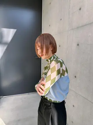 ショート ハイライト🌟/ ボブ/豊田のヘアスタイル