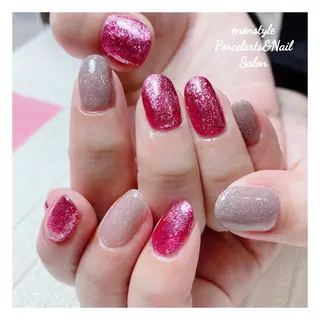 ミディアム ネイル 🐾enen style 🐾のネイルデザイン
