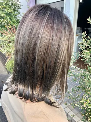 ミディアム カラー 西川 ヒロキのヘアスタイル