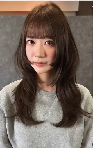 ロング 透明感カラー/ボブ 高野菜瑠のヘアスタイル