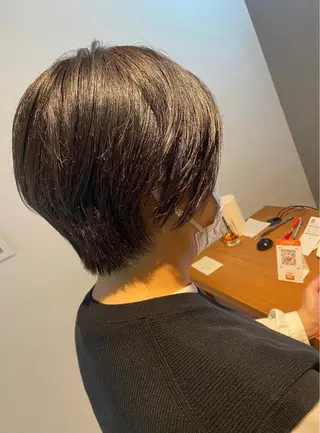 ショート 似合わせレイヤー 阿波座/ふじむらのヘアスタイル