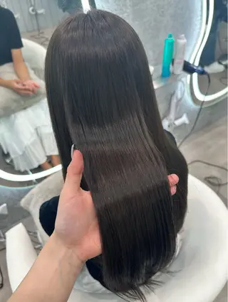 ミディアム ブリーチなしW🎀 髪質改善／はのんのヘアスタイル