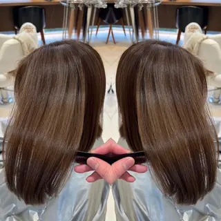 ショート バレイヤージュ ボブ🌈ナツヤのヘアスタイル