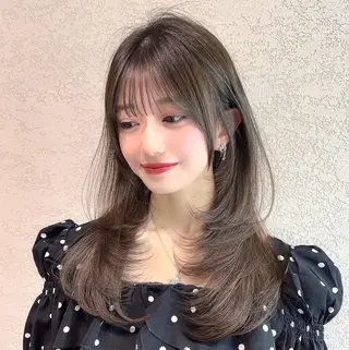 セミロング カラー レイヤー/髪質改善 Lond ambreのヘアスタイル