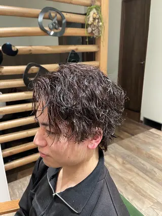 ショート パーマ テライ ケイショウのヘアスタイル