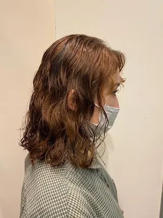 ミディアム パーマ 韓国好き🇰🇷 美容師MIKUのヘアスタイル