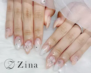セミロング 自爪育成/zina/ KIMIのネイルデザイン