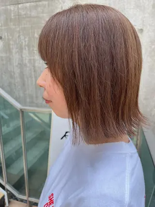 ミディアム カラー パーマ ヘアアレンジ メンズ キッズ ネイル マツエク・マツパ アイブロウ 久木原 ゆりのヘアスタイル