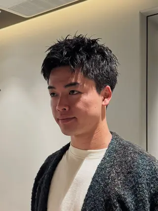 ショート パーマ メンズ ラフショート メンズパーマ 丸山のヘアスタイル