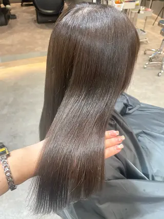 セミロング カラー 縮毛矯正ブリーチなし 🍒❤ゆうきのヘアスタイル