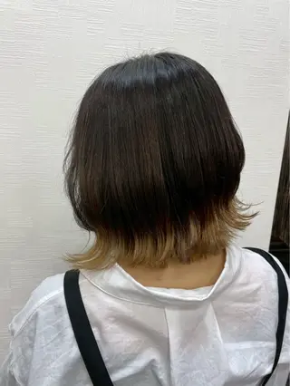 ミディアム カラー エヌプランツ 和泉府中のヘアスタイル