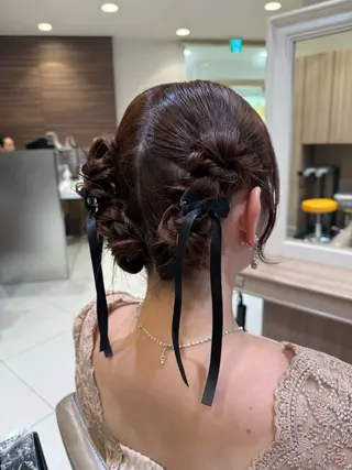 ミディアム ヘアアレンジ 韓国ヘアメイク🎀/ 縮毛矯正✨山本媛香のヘアスタイル
