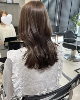 セミロング カラー パーマ ヘアアレンジ 透明感カラー✂︎ /縮毛矯正/YUKAのヘアスタイル