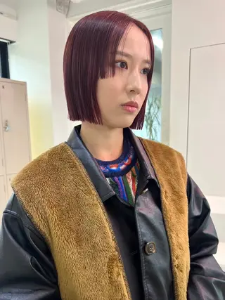 ミディアム カラー 🧤高明度ハイトーン 🧤莉音のヘアスタイル